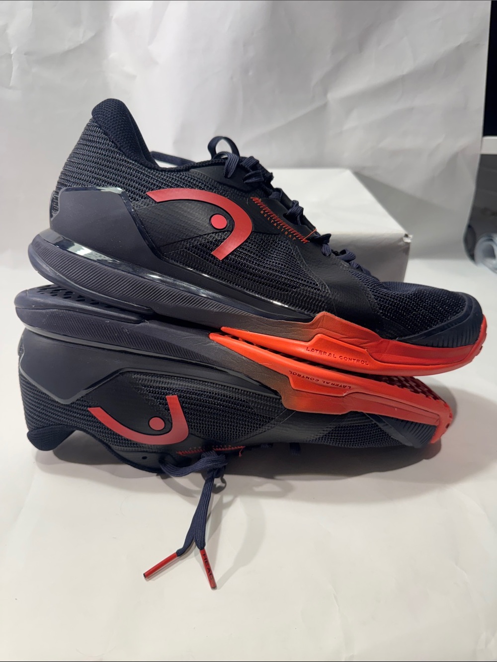 HEAD Sprint Pro 4.0 Wide Men’s Tennis Shoes Navy/Red – Size 10 – Like New